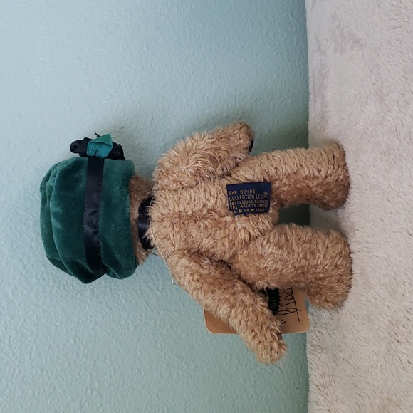 BLANCHE DE BEARVOIRE •Boyds Bears & Friends•  Green Velvet Rose Hat Choker, NWT - Picture 4 of 10